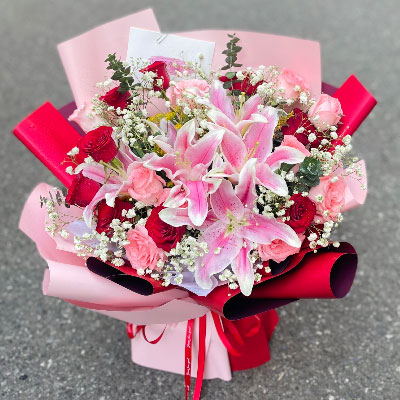 兴安22朵玫瑰混搭百合，共舞人生